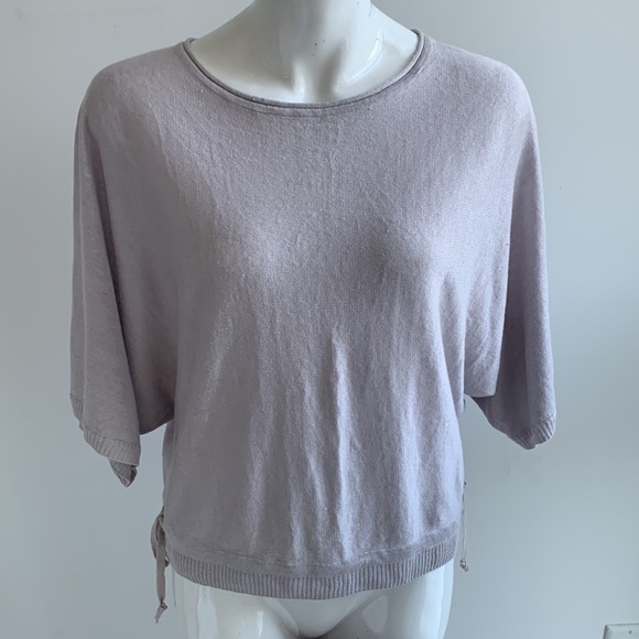 Max&Moi Paris light gray, 100% linen knit top, blouse, size M - Picture 5 of 12